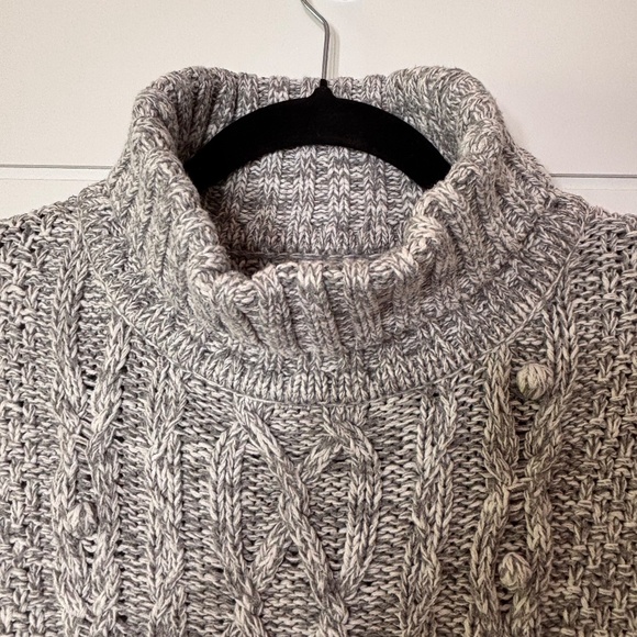 Nula Bug cotton blend turtleneck cable knit sleeveless sweater size US 8 - Picture 3 of 15